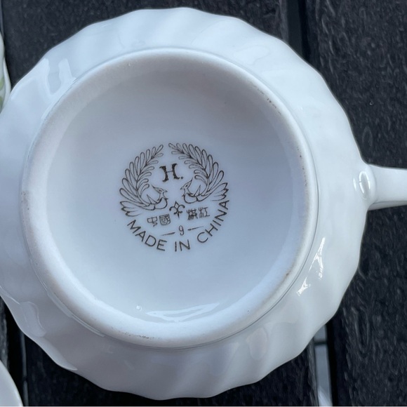 Chinese Phoenix “H” Brand Creamer & Sugar Bowl w/Lid Good Condition - Picture 4 of 9